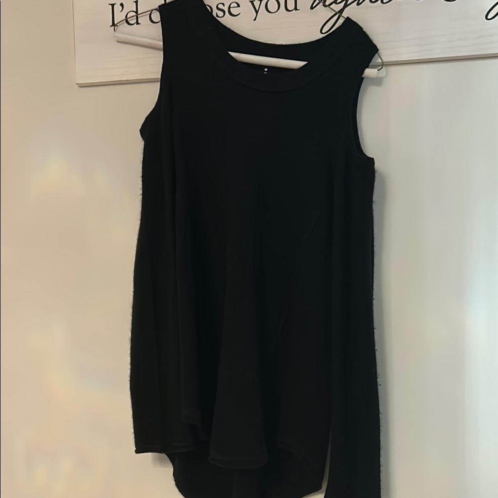 Elegant Black Sleeveless sweater Top